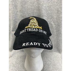 Don't Tread on Me Ready To Strike Liberty or Death Gadsden Black Ball Cap Hat